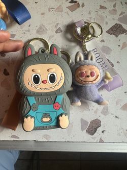 Labubu Key Chain Double Trouble Grey 