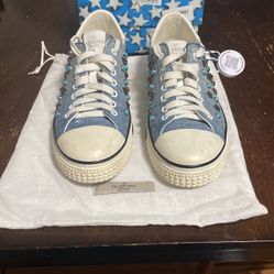 Valentino Garavani Denim Blue Sneakers