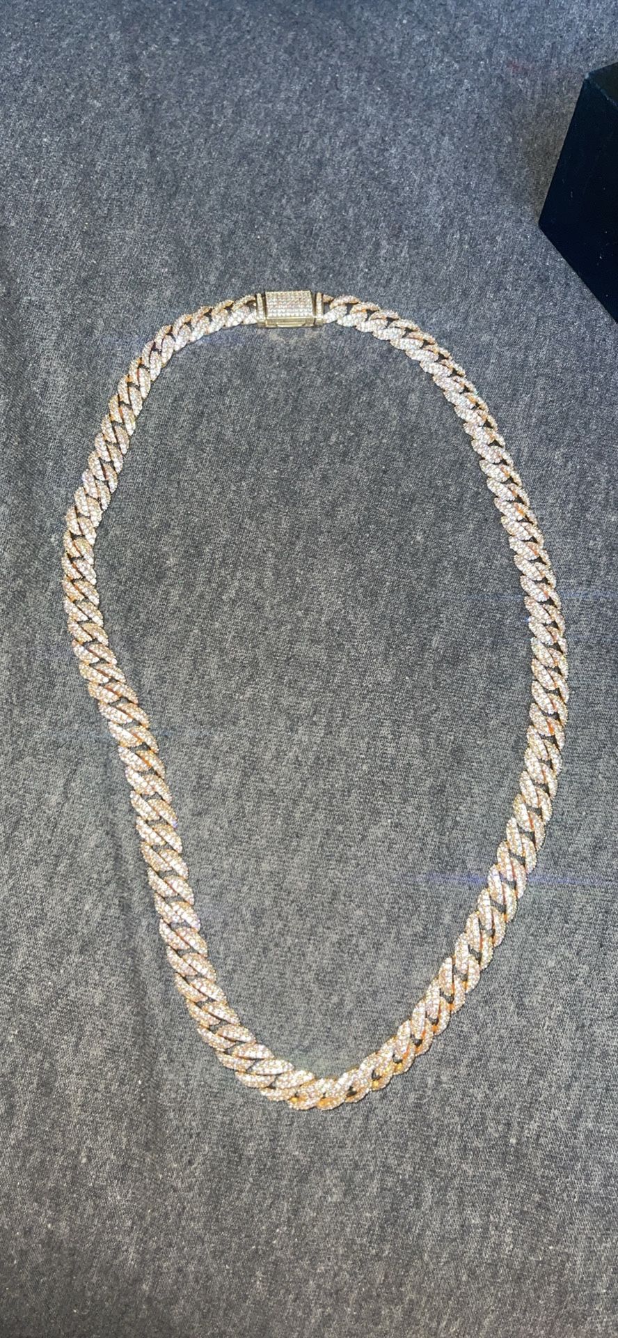 SPCY ICE 10mm Iced Cuban Link Gold Plated W Mossanites 