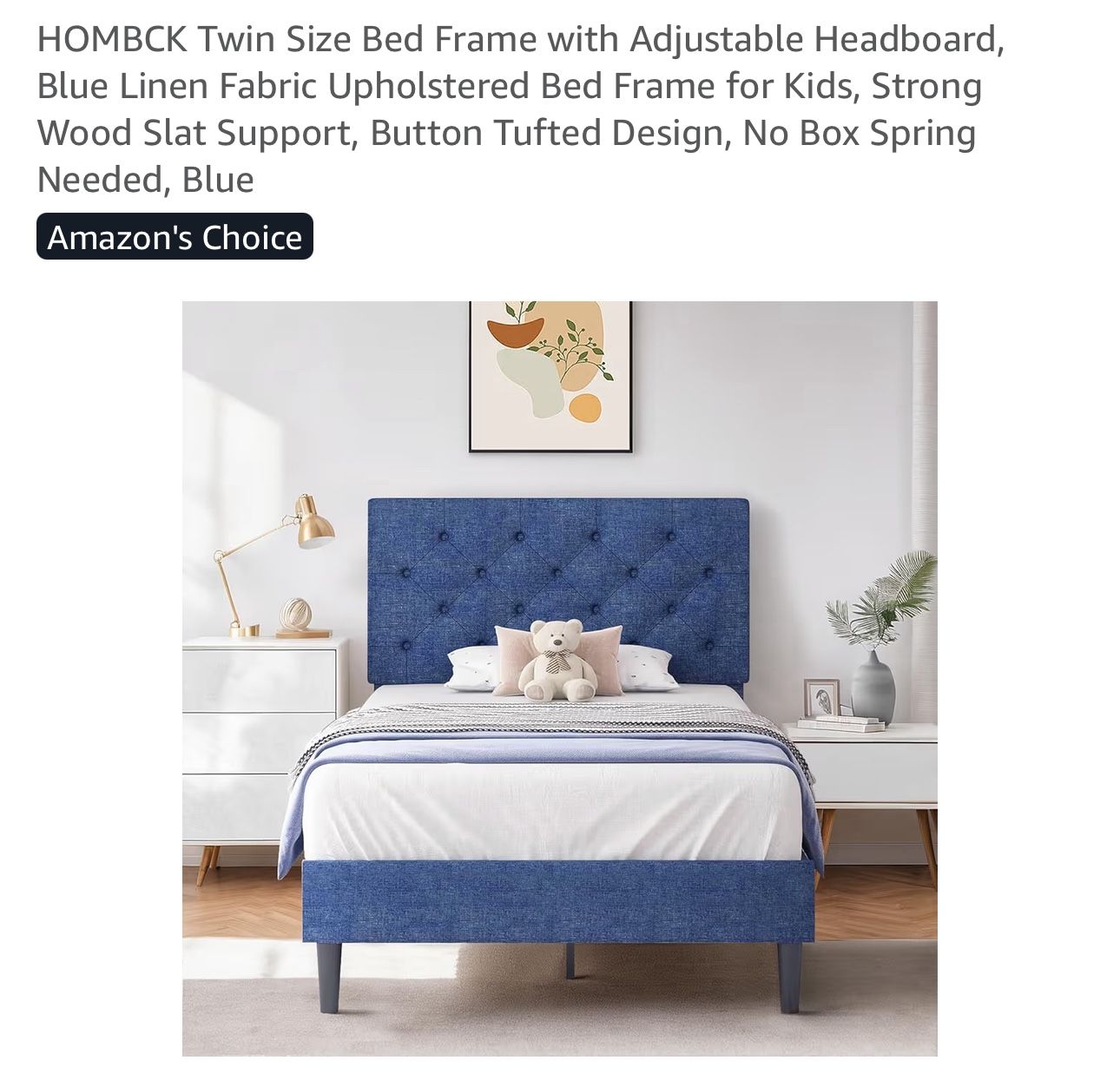 Blue Twin Size Bed Frame