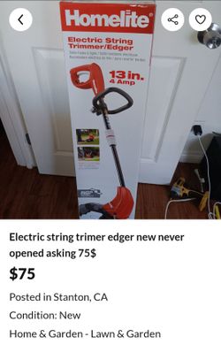 Edger new asking 75$
