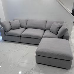 New Grey Sofa Cloud Couch Sectional