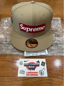 Supreme Tan Grinch Box Logo New Era 59FIFTY Fitted Hat 7 1/2 FW24 Brand New