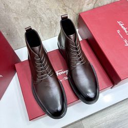 Ferragamo Men’s Leather Shoes With Box New 