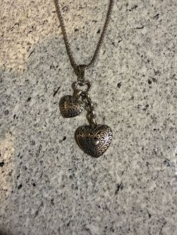 Annika Witt Bali Balinese style Large (3) Heart Sterling Silver Necklace ATI