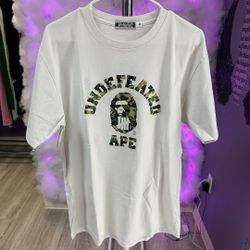 Bape x Undefeated Tee White 