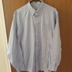 Mens L.L. Bean blue button down shirt size 16 36