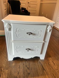Two White Vintage Night Stand