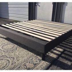 New In A Box KING Size Platform Bed Frame Grey