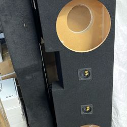 Subwoofer Box Chevy Silverado 4 Dr 2007 -up Dual 12” Mdf Wood