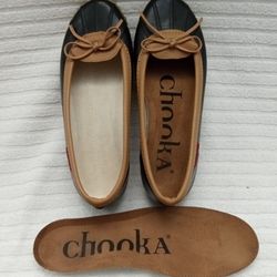 CHOOKA Duck Skimmer Waterproof Shoes - Black & Tan - Excellent Condition Never Used: Size 8