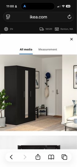IKEA BRIMNES Wardrobe Black