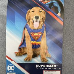 Brand New DC Superman Dog Costume - Size M