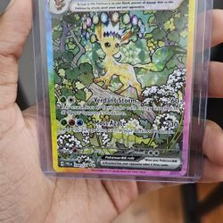 FS/FT Leafeon EX SIR Prismatic Evolutions Pokemon Card