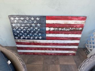 American flag wood art