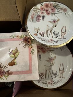 Woodland Creatures Baby Shower Items