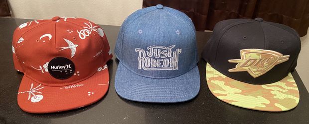 THREE BASEBALL HATS - $20 EACH