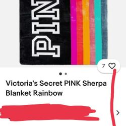 Victorias Secret PINK Sherpa Blanket (Rare)