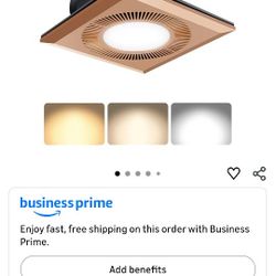 Bathroom Exhaust Fan with LED Light, Quiet Ventilation Bath Fan Combo for Ceiling,Vent Fans 374 CFM Adjustable Light 3000K/4000K/6500K for Laundry Sho