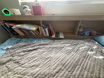 Twin bed frame with storage