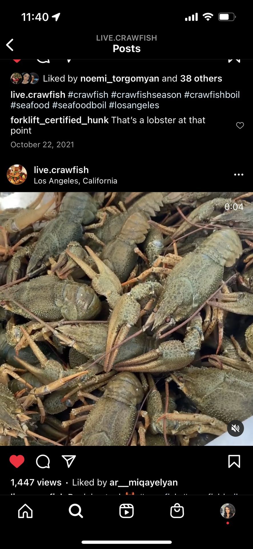 Armenian Live Crawfish