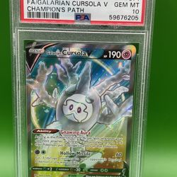 2020 Pokemon Champion's Path: Galarian Cursola V #071 PSA 10 GEM MINT