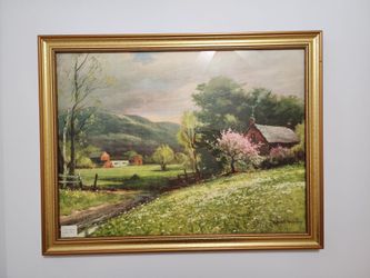Vintage Robert Wood "Early Spring" Framed Print Art