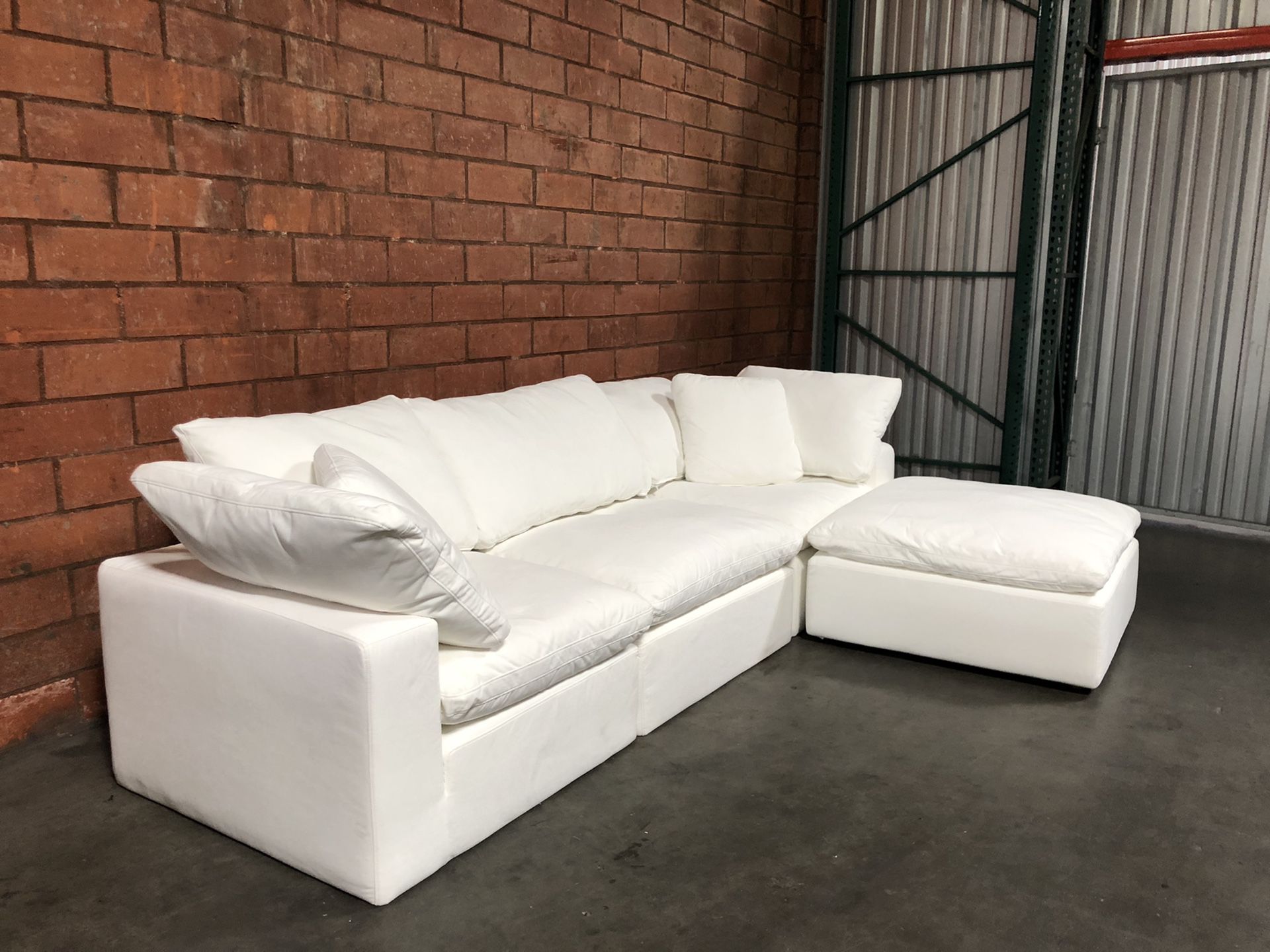 4 Piece White Cloud ► 100% STAIN RESISTANT ► Modular Sectional Sofa Couch ► $4,700 REG $10,000 PRICE FINAL - Restoration Hardware