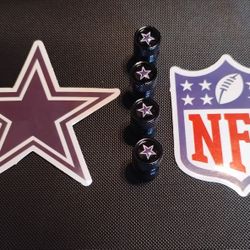 Dallas Cowboys valve caps And Sticker 
