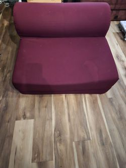 Burgundy sleeper couch