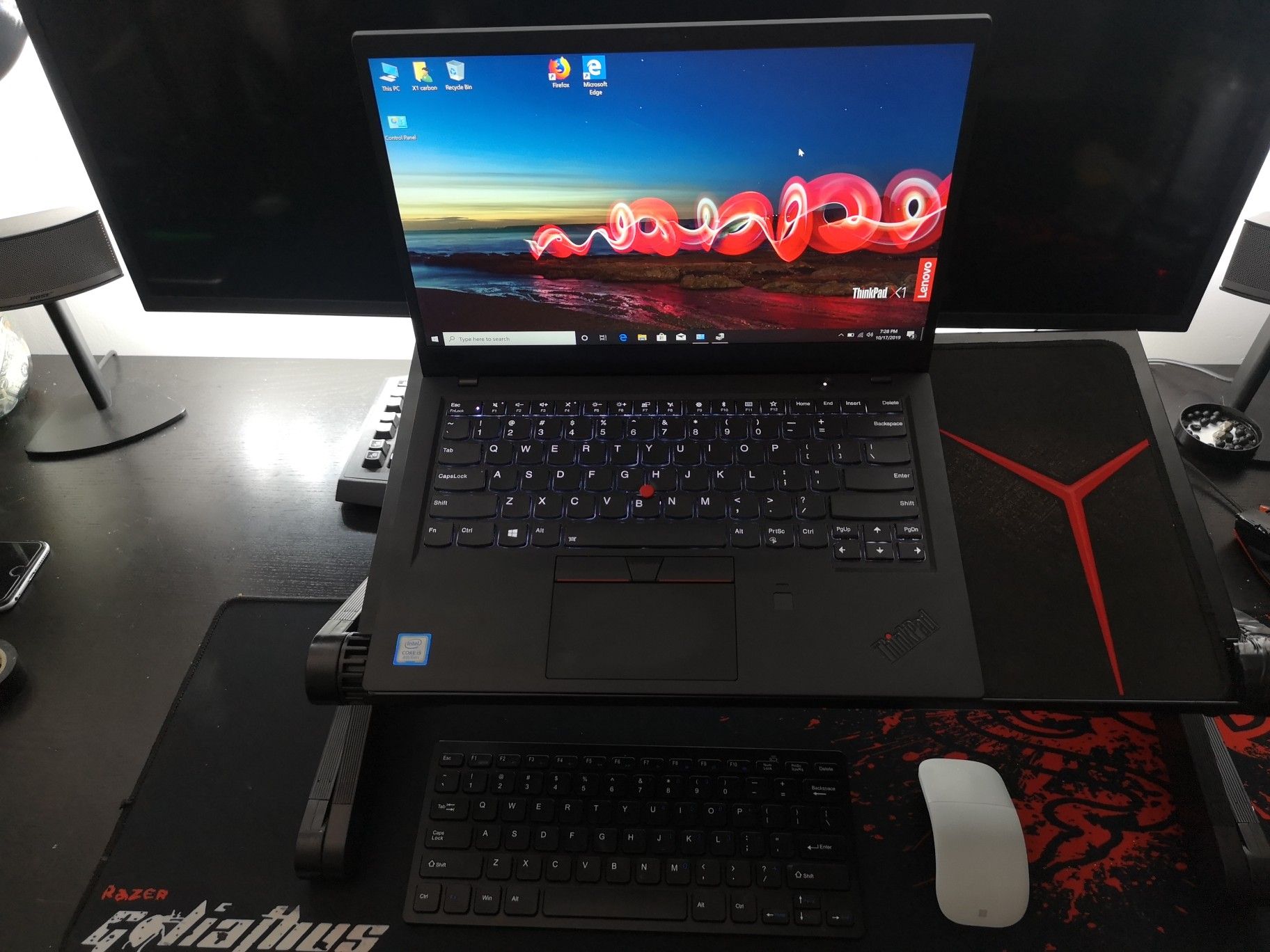 Lenovo X1 Carbon 6th gen, i5 8th gen + laptop stand, mouse and pad, keyboard like new