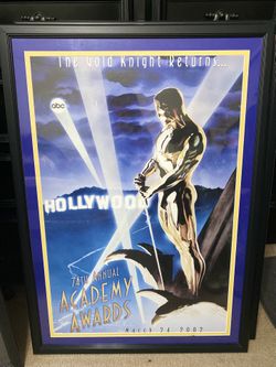 Original 2002 Professionally Framed ABC TV 74th ANNUAL ACADEMY AWARDS OSCAR Poster