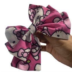 Hello Kitty Bow Large Custom Handmade 