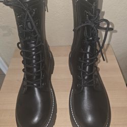 Black Lace Up Boots