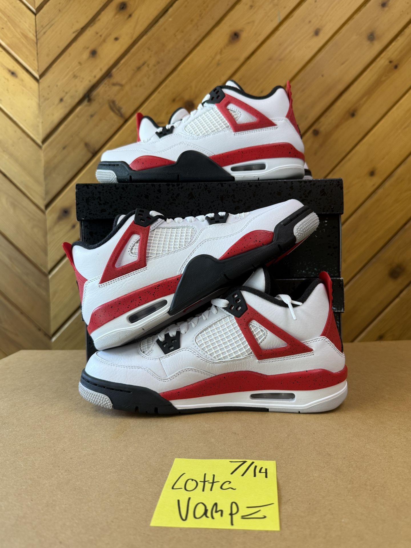 Jordan 4 Retro Red Cement Grade School 7y