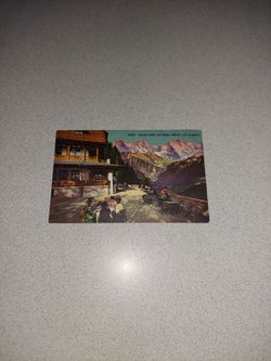 EXTREMELY RARE VINTAGE 1900 -20'S HARDER-HOTEL MIT EIGER, MONCH UND JUNGFRAU UNUSED POSTCARD