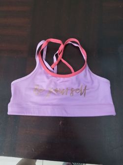 athletic purple sport bra for girl, size 30