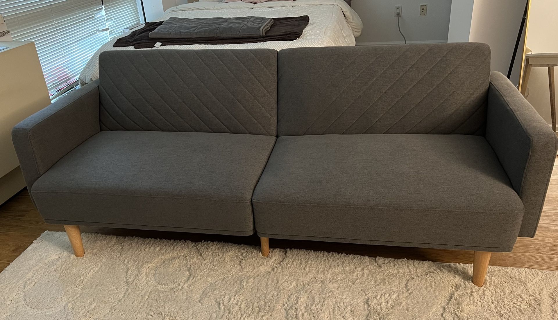 Dark Grey Futon Sofa