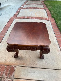 Wood end table