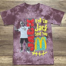 Travis Scott McDonalds Cactus Jack Tell 'Em Jack Sent You 2020 T Shirt Mens S