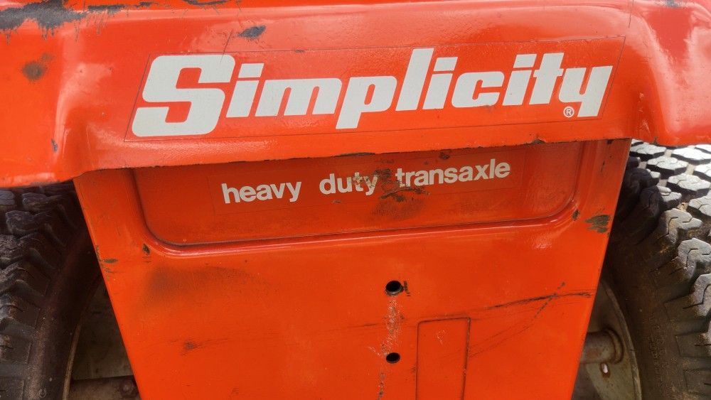 Simplicity Riding mower .  HEAVY DUTY