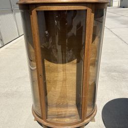Oak Glass Curio Cabinet