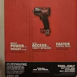 Milwaukee
M18 FUEL GEN-2 18V Lithium-Ion Mid Torque Brushless Cordless 3/8 in. Impact Wrench with Friction Ring (Tool-Only)