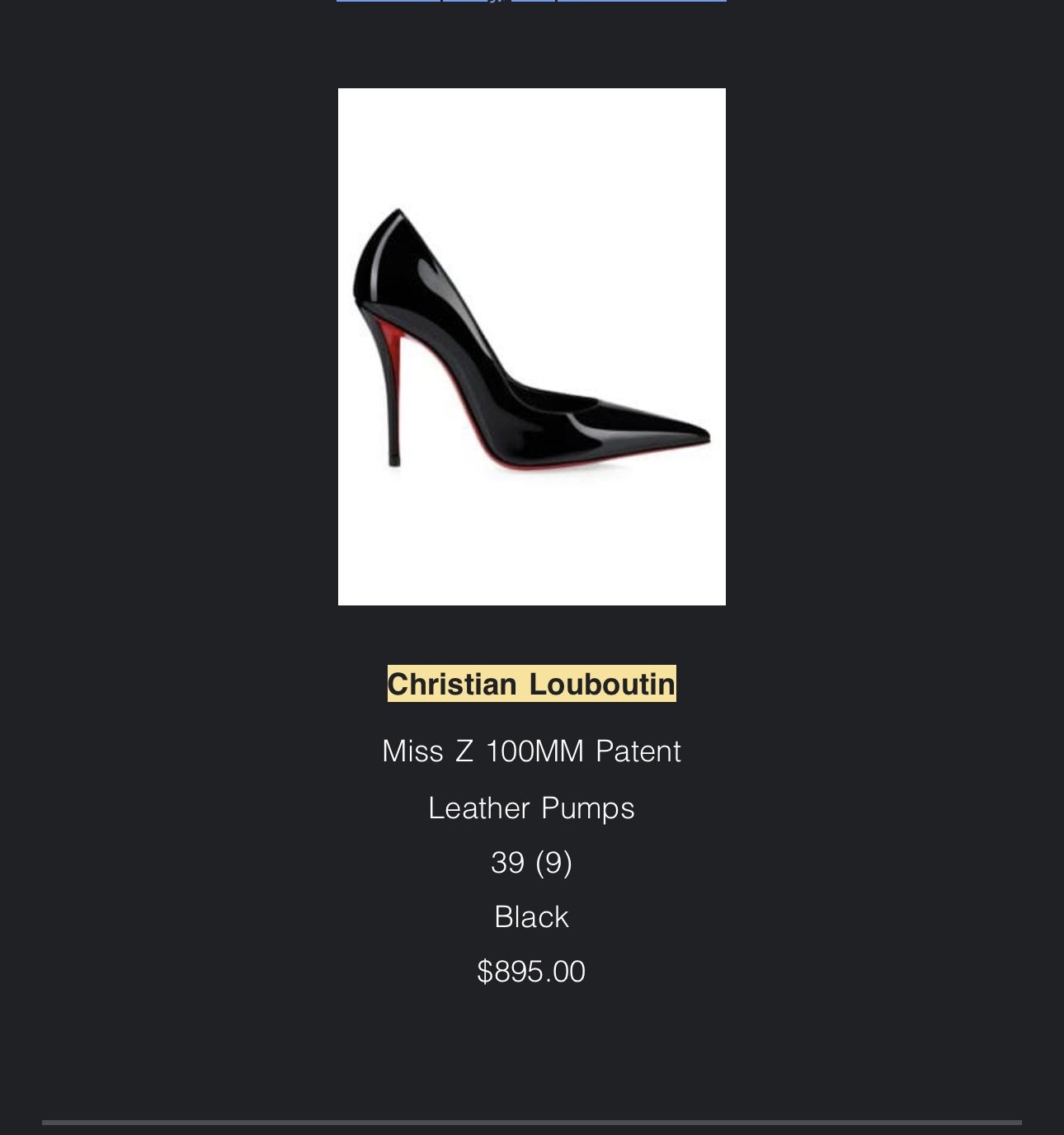 Miss Z Christian Louboutin 100MM