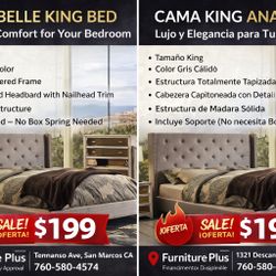 👑 ANABELLE KING BED  Luxury & Comfort for Your Bedroom  🛏 King Size 🎨 Warm Gray Color ✨ Fully Upholstered Frame 💎 Button Tufted Headboard with Nai