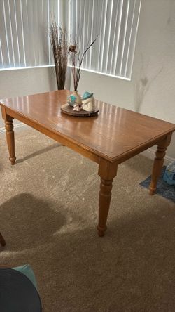 Wood dining table
