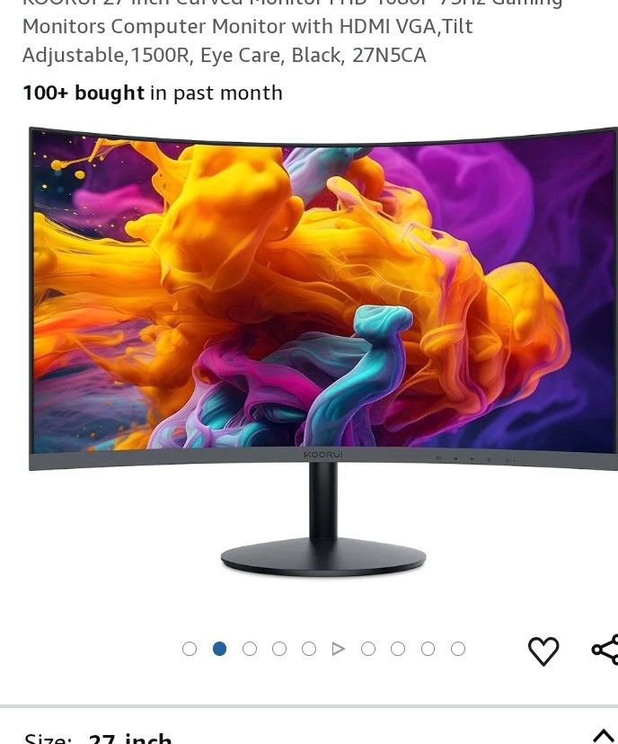 Koorui 27 Inch Curved Monitor