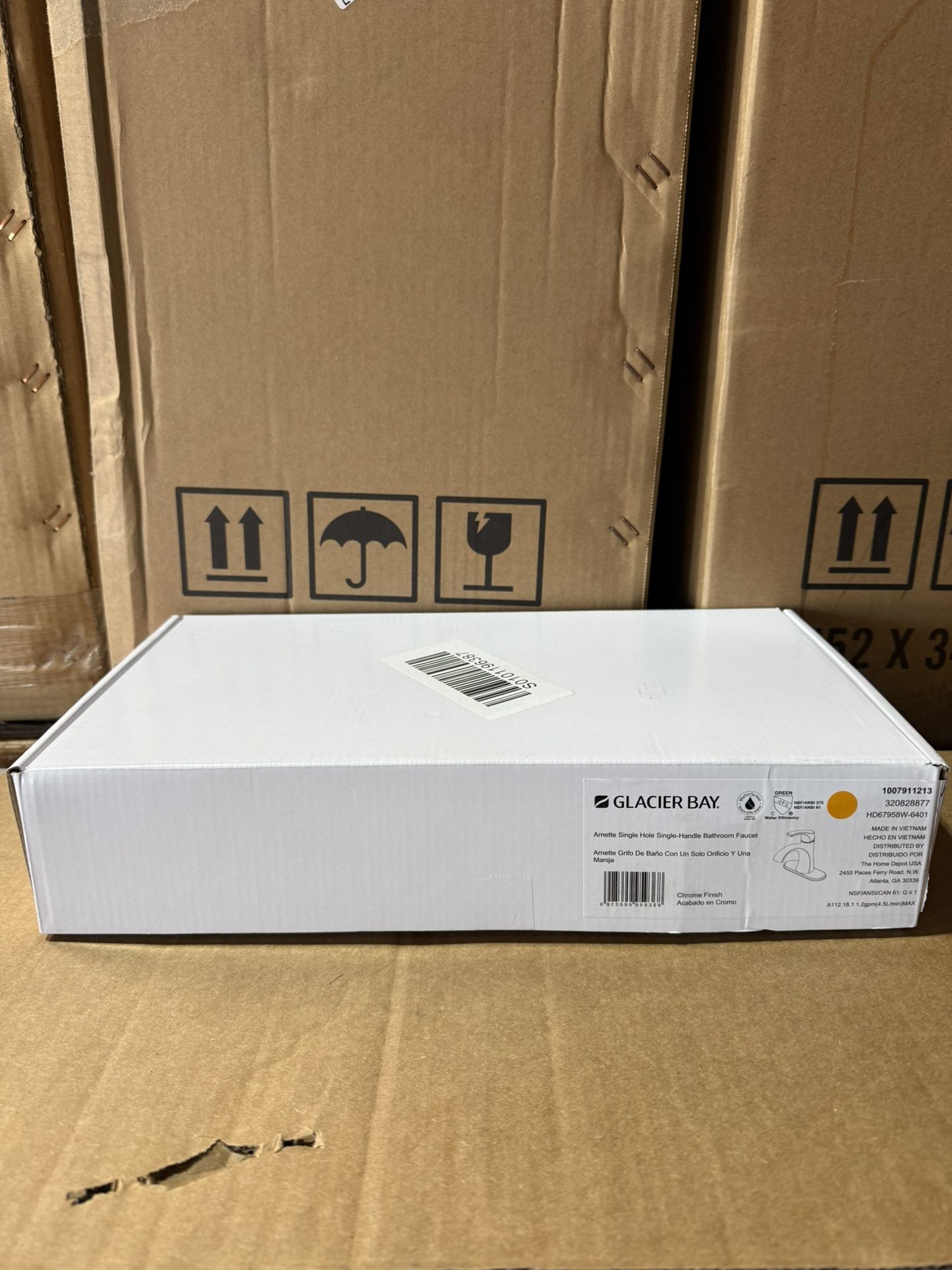 Glacier Bay Arnette Single Handle Single Hole Bathroom Faucet in Chrome