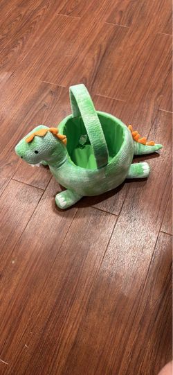 Plush Dinosaur Easter Basket