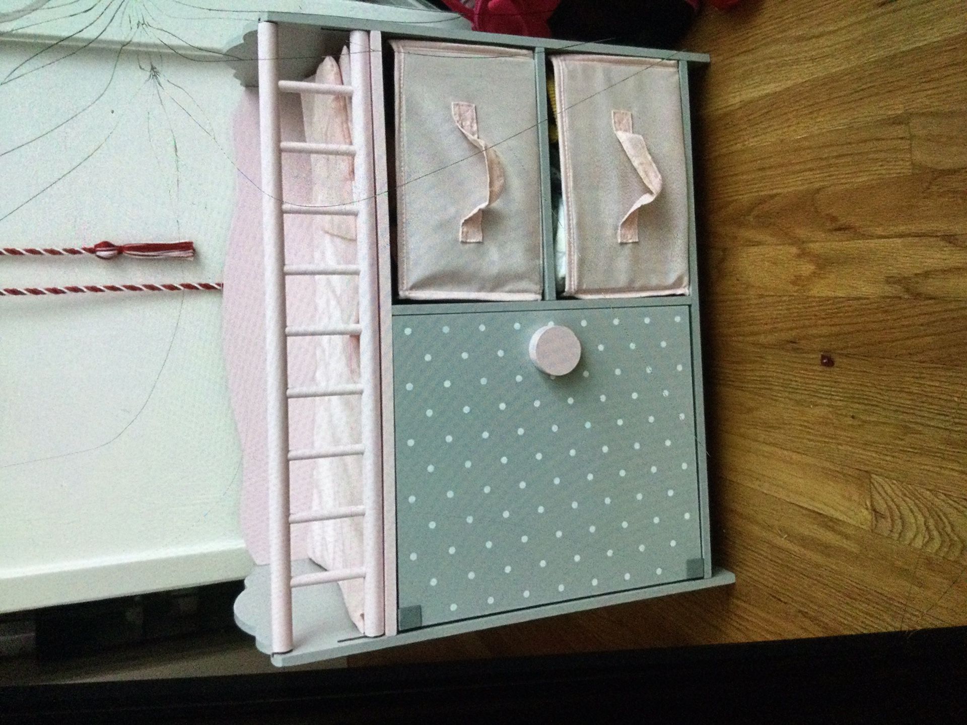 Wooden Toy Doll Bed With Storage